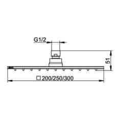 Keuco KEUCO Ixmo - Hlavová sprcha 300x300 mm, chróm 59986010302