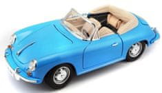 BBurago 1:18 Porsche 356B Cabriolet 1961 modrá