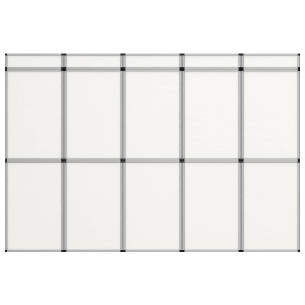Vidaxl 15-panelová skladacia výstavná stena 302x200 cm, biela
