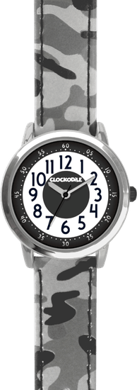 CLOCKODILE Svietivé chlapčenské hodinky ARMY s kamuflážnym vzorom