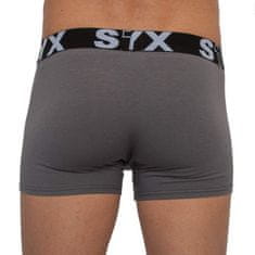 Styx 3PACK pánske boxerky športová guma nadrozmer tmavo sivé (R10636363) - veľkosť XXXL