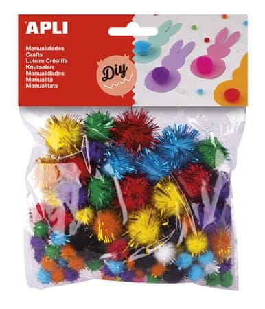Apli Pompom "Creative", lesklý, mix farieb