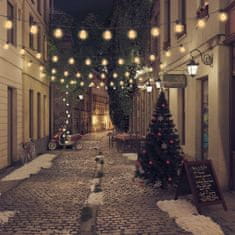 Vidaxl Vonkajšie reťazové svietidlo 20 ks oválne vianočná dekorácia 23 m