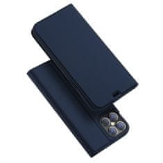 Dux Ducis Skin Pro knižkové kožené puzdro na iPhone 12 Pro Max, modré