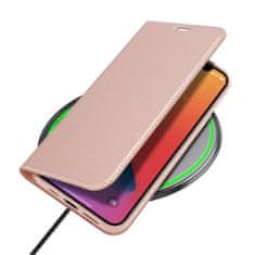 Dux Ducis Skin Pro knižkové kožené puzdro na iPhone 12 Pro Max, ružové
