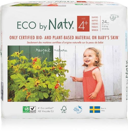 Naty Nature Babycare Plienky Maxi+ 9-20 kg (24 ks)