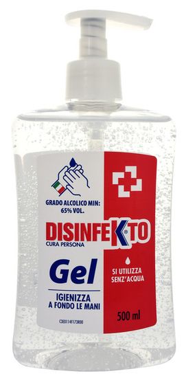 Disinfekto Gél na ruky s obsahom alkoholu 500 ml s pumpičkou