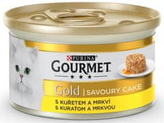 Purina Gourmet Gold cat konz.-Savoury Cake kurča, mrkva 85 g
