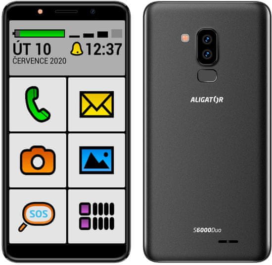 Aligator S6000 Senior, 1GB/16GB, Black - zánovné