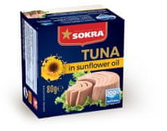 SOKRA Tuniak v slnečnicovom oleji 80 g, 24 ks