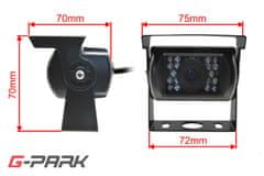 G-PARK Univerzálna zadná parkovacia kamera v kovovom kryte.