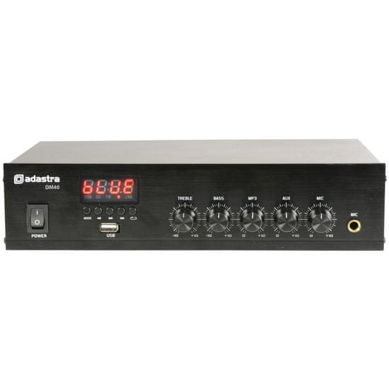 Adastra DM25, digitálny 100V mixážny zosilňovač, 25W, BT/MP3/FM