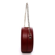 Michelle Moon Dámska guľatá listová kabelka Audrey, červená