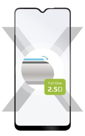 FIXED Ochranné sklo Full-Cover pre Samsung Galaxy A20s, lepenie cez celý displej, čierne FIXGFA-593-BK