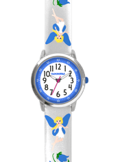 CLOCKODILE Strieborné trblietavé dievčenské hodinky FAIRIES