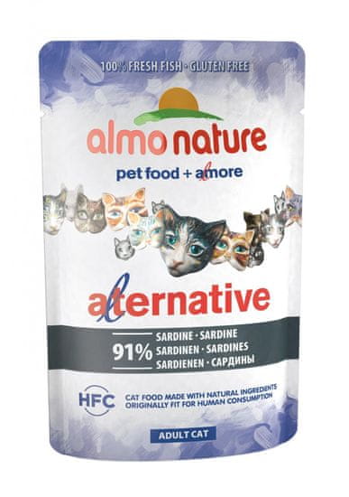 Almo Nature Alternative WET CAT sardinky 24x55 g