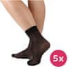 5 PACK - dámske ponožky Napolo 999 čierne (Veľkosť 25-27)