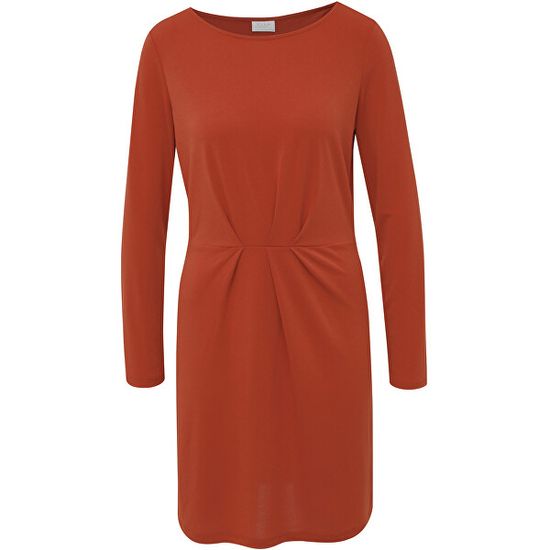VILA Dámske šaty VICLASSY L/S DETAIL DRESS - FAV Ketchup