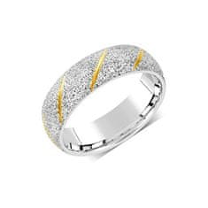 Silvego Snubný prsteň pre mužov aj ženy z ocele RRC22799 (Obvod 53 mm)