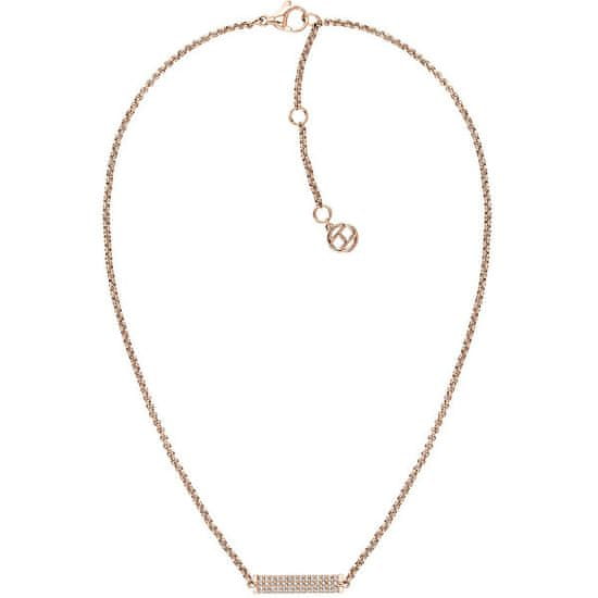 Tommy Hilfiger Bronzový náhrdelník s kryštálmi TH2780194