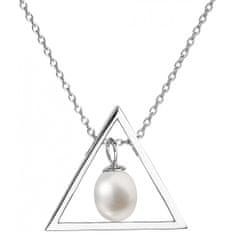 Evolution Group Strieborný náhrdelník s pravou perlou Pavona 22024.1 (retiazka, prívesok)