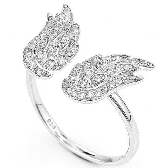 Amen Originálne strieborný prsteň so zirkónmi Angels RW