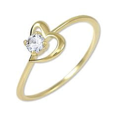 Brilio Zásnubný prsteň s kryštálom Srdce 226 001 01033 (Obvod 58 mm)
