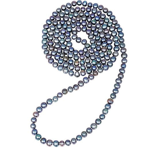 JwL Luxury Pearls Dlhý náhrdelník z pravých modrých perál JL0531
