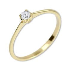 Brilio Zásnubný prsteň zo žltého zlata s kryštálom 226 001 01036 (Obvod 58 mm)