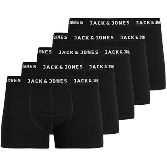 Jack&Jones 5 PACK - pánske boxerky JACHUEY 12142342 Black