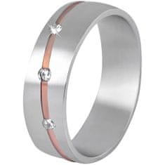 Beneto Dámsky bicolor prsteň z ocele SPD07 (Obvod 50 mm)