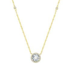 Beneto Pozlátený strieborný náhrdelník s kryštálmi AGS1135 / 47-GOLD