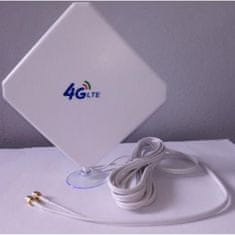 Anténa so sklenenou prísavkou pre smerovač so SIM kartou 4G LTE / 3G / 2G 5dBi, konektorom SMA male, 2m káblom, MIMO