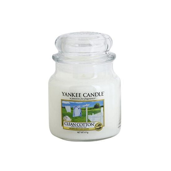 Yankee Candle Vonná sviečka Classic strednej Clean Cotton 411 g