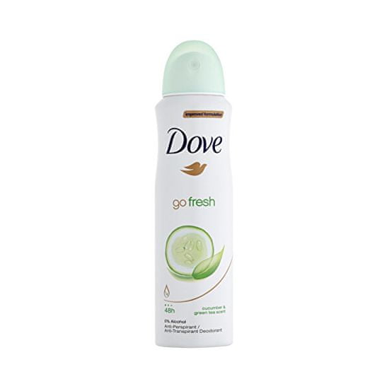 Dove Antiperspirant v spreji Go Fresh s vôňou uhorky a zeleného čaju (Cucumber & Green Tea Scent)