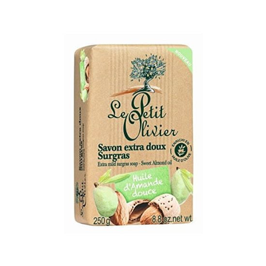 Le Petit Olivier Extra jemné prírodné mydlo Mandľový olej (Extra Mild Surgras Soap) 250 g
