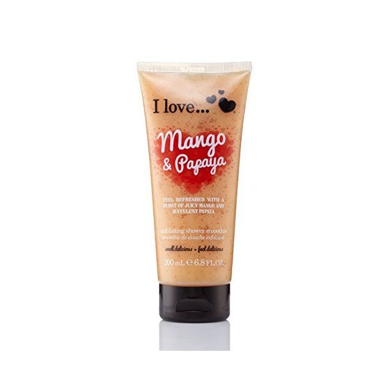 I Love Cosmetics Prírodné sprchový peeling s vôňou manga a papáje (Mango & Papaya Exfoliating Shower Smoothie) 200 ml