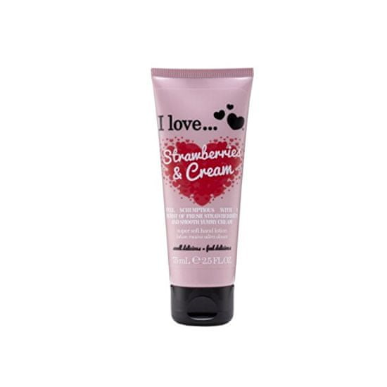 I Love Cosmetics Vyživujúci krém na ruky s vôňou jahôd s krémom (Strawberries & Cream Super Soft Hand Lotion) 75 ml
