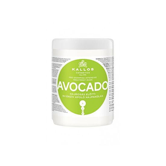 Kallos Intenzívna pred šampónový maska pre hydratáciu vlasov Avocado (Pre Shampoo Mask)