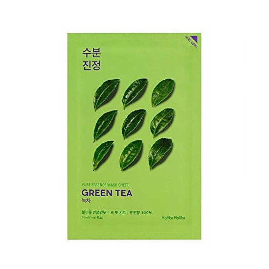 Holika Holika Plátýnková maska pre citlivú a začervenanú pleť Green Tea ( Pure Essence Mask Sheet) 20 ml