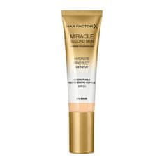 Max Factor Ošetrujúci make-up pre prirodzený vzhľad pleti Miracle Touch Second Skin SPF 20 (Hybrid Foundation) (Odtieň 04 Light Medium)