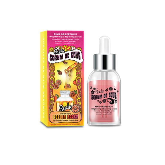 Rude Cosmetics Hydratačné pleťové sérum Serum of Love Pink Grapefruit (Brightening & Repairing Serum) 30 ml