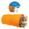 Duvo+ Tunel preliezacie pre mačky oranžový dôvo + 50 x 25 x 25 cm