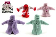 Šaty/Oblečky kabátik na bábiky mix druhov v sáčku 21x30cm