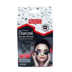 Beauty Formulas Vankúšiky pod oči s aktívnym uhlím Charcoal (Eye Gel Patches) 6 párov