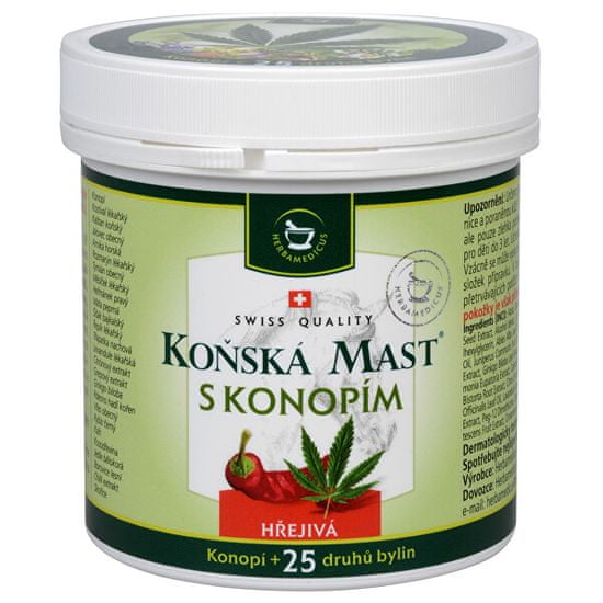 Herbamedicus Konská masť hrejivá s kanabisom 250 ml