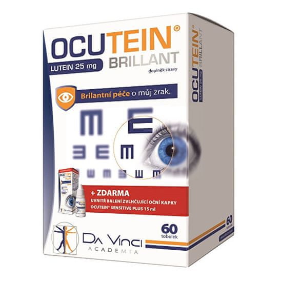 Simply you Ocutein Brillant Luteín 25 mg 60 tob + Ocutein ® Sensitive zvlhčujúce očné kvapky 15 ml ZADARMO