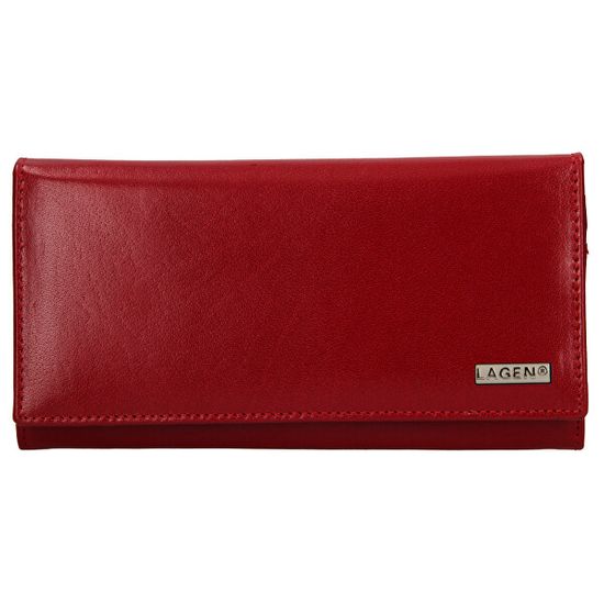 Lagen Dámska kožená peňaženka 50452 Red-bck
