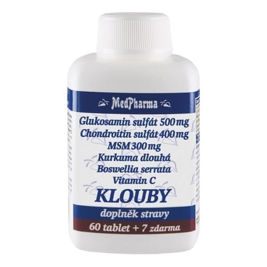 MedPharma Glukosamín + chondroitín + MSM - KĹBY 60 tbl. + 7 tbl. ZD ARMA