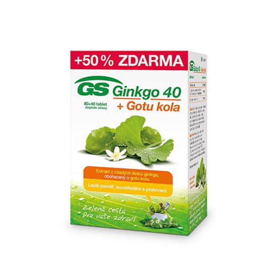 GreenSwan GS Ginkgo 40 + Gotu kolesa 80 +40 tabliet